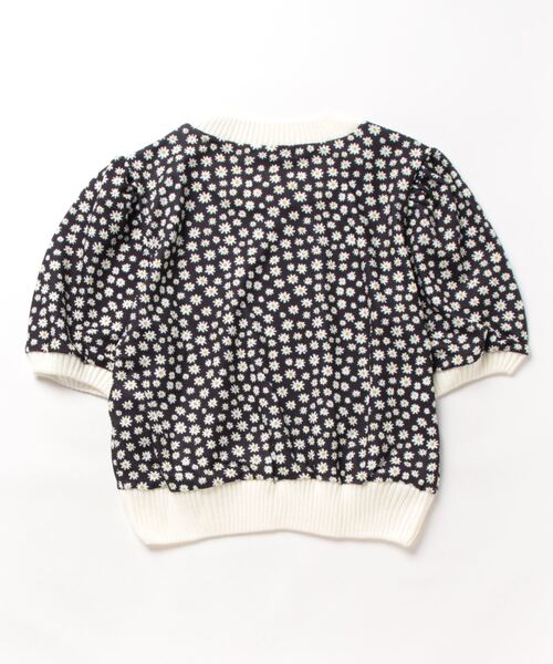 B.I.D.（ビーアイディー）の「【Bz】【LAnGe】フラワーパフスリーブトップス（Tシャツ/カットソー・レディース・ブルー/ブラック/パープル・FREE）」の4枚目の写真