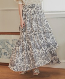 idem | toile de Jouy frill skirt/ティアードボリュームスカート【Sサイズ展開あり】(スカート)