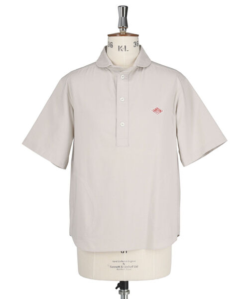 DANTON(ダントン)の「【DANTON/ダントン】ROUND COLLAR SHIRT SS YOX 半袖プルオーバーシャツ(シャツ/ブラウス・メンズ・キナリ/ホワイト/ブルー・38/40/42/44)」の1枚目の写真