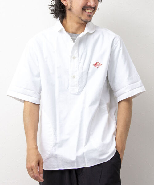 DANTON(ダントン)の「【DANTON/ダントン】ROUND COLLAR SHIRT SS YOX 半袖プルオーバーシャツ(シャツ/ブラウス・メンズ・キナリ/ホワイト/ブルー・38/40/42/44)」の16枚目の写真
