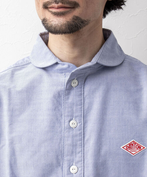 DANTON(ダントン)の「【DANTON/ダントン】ROUND COLLAR SHIRT SS YOX 半袖プルオーバーシャツ(シャツ/ブラウス・メンズ・キナリ/ホワイト/ブルー・38/40/42/44)」の12枚目の写真