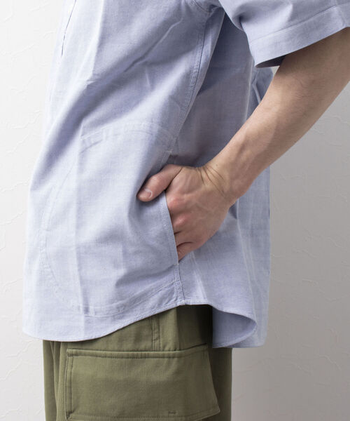 DANTON(ダントン)の「【DANTON/ダントン】ROUND COLLAR SHIRT SS YOX 半袖プルオーバーシャツ(シャツ/ブラウス・メンズ・キナリ/ホワイト/ブルー・38/40/42/44)」の9枚目の写真