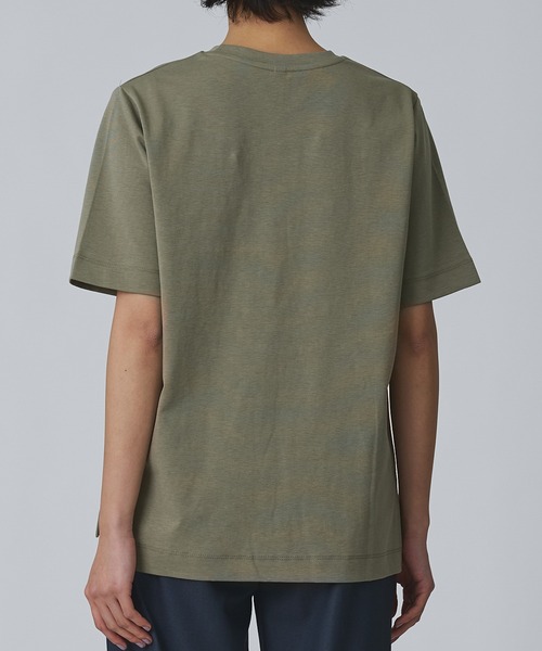 Abor（アボア）の「【Abor】ヘムスリットハーフスリーブTシャツ（Tシャツ/カットソー・レディース・ブラック/アイボリー/カーキ・FREE）」の14枚目の写真