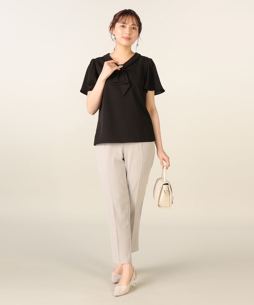 LAISSE PASSE（レッセパッセ）の「ハイストレッチテーパードパンツ（スラックス・レディース・ネイビー/サックスブルー/グレイッシュベージュ・MEDIUM/SMALL）」の11枚目の写真