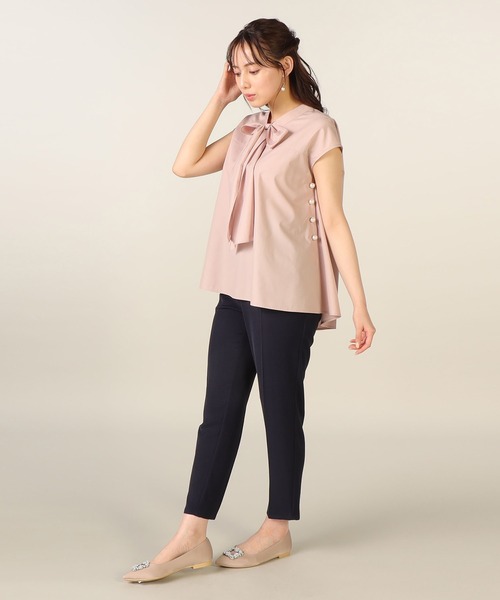 LAISSE PASSE（レッセパッセ）の「ハイストレッチテーパードパンツ（スラックス・レディース・ネイビー/サックスブルー/グレイッシュベージュ・MEDIUM/SMALL）」の13枚目の写真