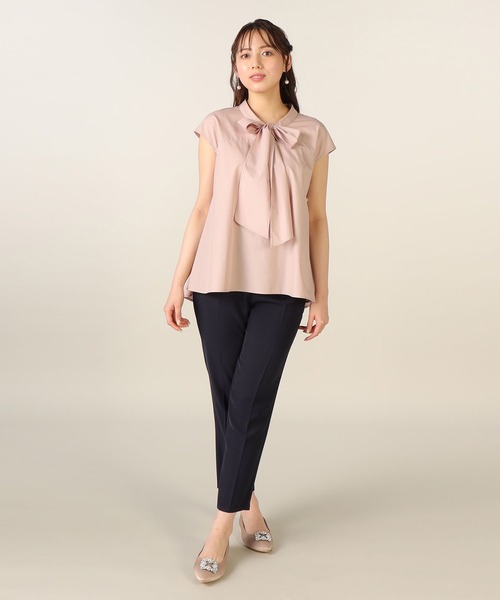 LAISSE PASSE（レッセパッセ）の「ハイストレッチテーパードパンツ（スラックス・レディース・ネイビー/サックスブルー/グレイッシュベージュ・MEDIUM/SMALL）」の14枚目の写真