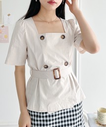 Loueme | ベルト付トレンチライクトップス(シャツ/ブラウス)