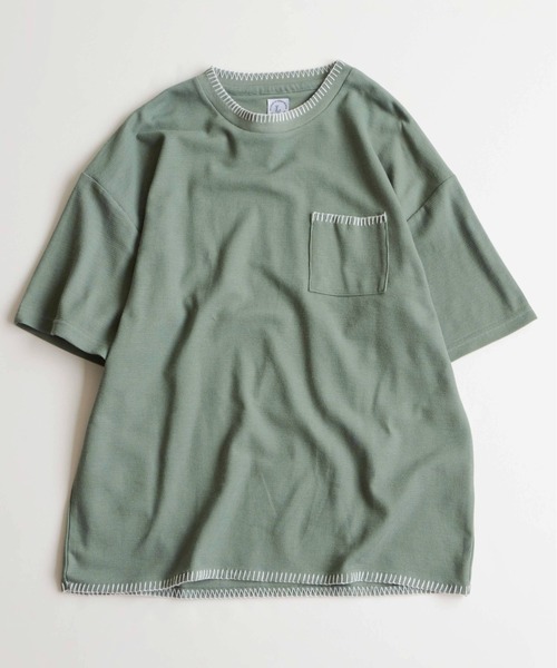 NO NEED(ノーニード)の「サカリバポケT(Tシャツ/カットソー・メンズ・ブラック/オフホワイト/グリーン系・M/L)」の3枚目の写真