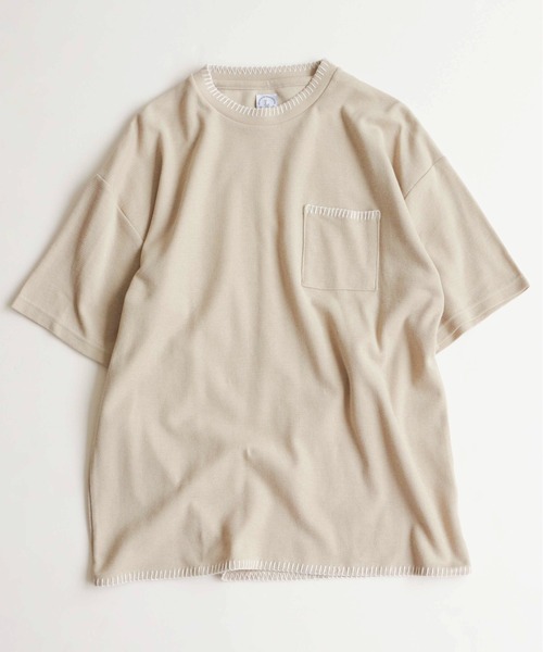 NO NEED(ノーニード)の「サカリバポケT(Tシャツ/カットソー・メンズ・ブラック/オフホワイト/グリーン系・M/L)」の1枚目の写真