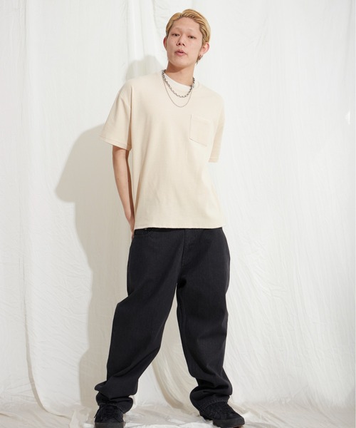 NO NEED(ノーニード)の「サカリバポケT(Tシャツ/カットソー・メンズ・ブラック/オフホワイト/グリーン系・M/L)」の17枚目の写真