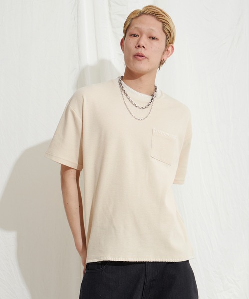 NO NEED(ノーニード)の「サカリバポケT(Tシャツ/カットソー・メンズ・ブラック/オフホワイト/グリーン系・M/L)」の11枚目の写真
