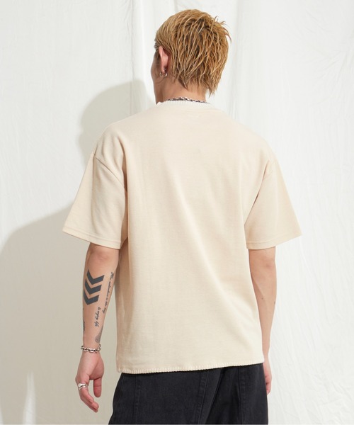 NO NEED(ノーニード)の「サカリバポケT(Tシャツ/カットソー・メンズ・ブラック/オフホワイト/グリーン系・M/L)」の13枚目の写真