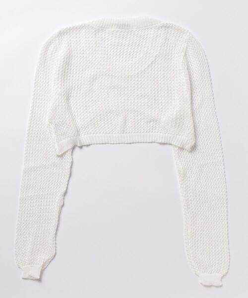 sevens（セブンズ）の「【sevens】メッシュ編み短丈カットソー（Tシャツ/カットソー・レディース・ブラック/ホワイト・FREE）」の7枚目の写真