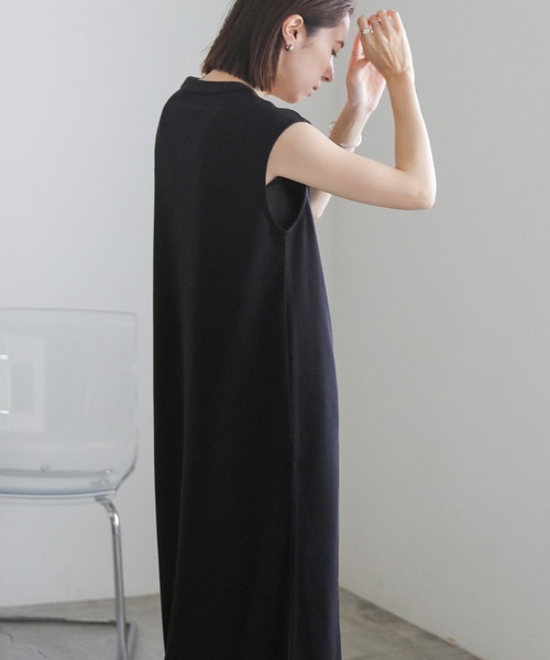 select MOCA（セレクトモカ）の「ワッフルキーネックワンピース（ワンピース・レディース・アイボリー/ブラック・FREE）」の13枚目の写真