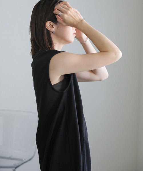 select MOCA（セレクトモカ）の「ワッフルキーネックワンピース（ワンピース・レディース・アイボリー/ブラック・FREE）」の16枚目の写真