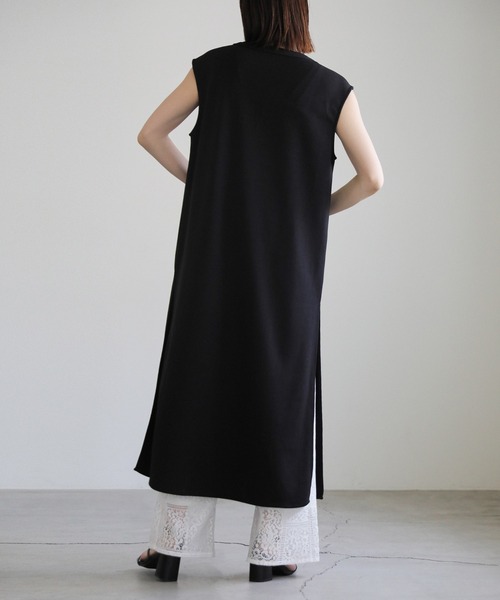 select MOCA（セレクトモカ）の「ワッフルキーネックワンピース（ワンピース・レディース・アイボリー/ブラック・FREE）」の5枚目の写真