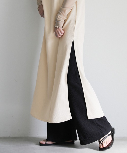 select MOCA（セレクトモカ）の「ワッフルキーネックワンピース（ワンピース・レディース・アイボリー/ブラック・FREE）」の18枚目の写真