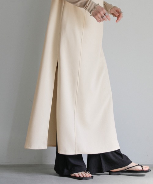 select MOCA（セレクトモカ）の「ワッフルキーネックワンピース（ワンピース・レディース・アイボリー/ブラック・FREE）」の11枚目の写真