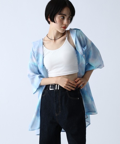 PAGEBOY（ページボーイ）の「ガラアソートショートスリーブシャツ（シャツ/ブラウス・レディース・ブラック系その他/ゼブラ/ホワイト系その他/ホワイト系その他2/ブルー系その他・FREE）」の5枚目の写真