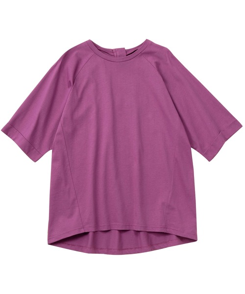 Viola e Viola(ヴィオラエヴィオラ)の「【UVカット&汗ジミ防止】後ろファスナープルオーバー(Tシャツ/カットソー・レディース・スミクロ/アイボリー/パープル/ライトグリーン・LARGE/X-LARGE/MEDIUM/XX-LARGE)」の13枚目の写真