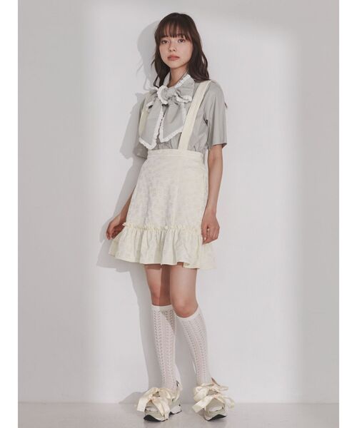merry jenny（メリージェニー）の「フリルリボンボウタイブラウス（シャツ/ブラウス・レディース・オフホワイト/ピンク/グリーン・FREE）」の8枚目の写真