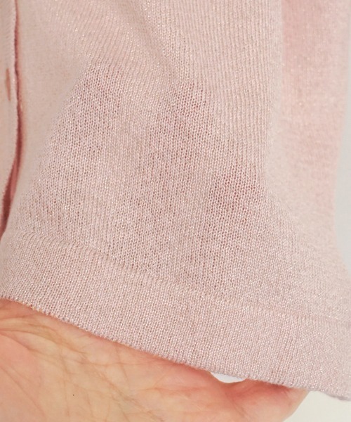 flower（フラワー）の「スパークルシアーニット（カーディガン/ボレロ・レディース・ホワイト/ピンク・FREE）」の22枚目の写真