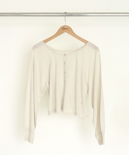 flower（フラワー）の「スパークルシアーニット（カーディガン/ボレロ・レディース・ホワイト/ピンク・FREE）」の21枚目の写真