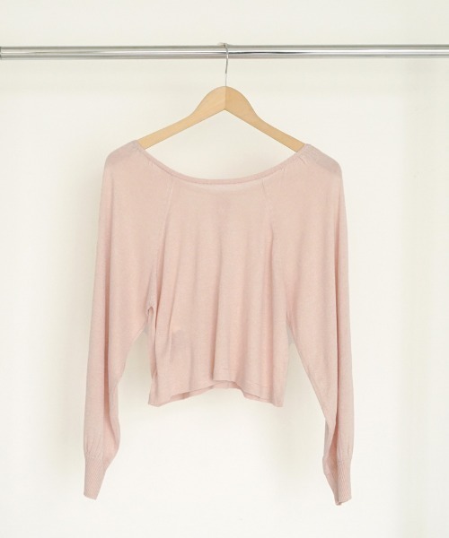 flower（フラワー）の「スパークルシアーニット（カーディガン/ボレロ・レディース・ホワイト/ピンク・FREE）」の11枚目の写真