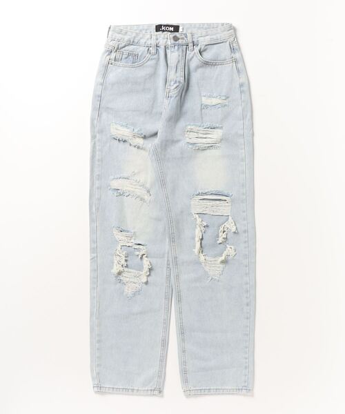 .KOM（ドットコム）の「『.KOM/ドットケーオーエム』ダメージデニム【Y】【CN】（デニムパンツ・レディース・ライトブルー・M/L）」の13枚目の写真