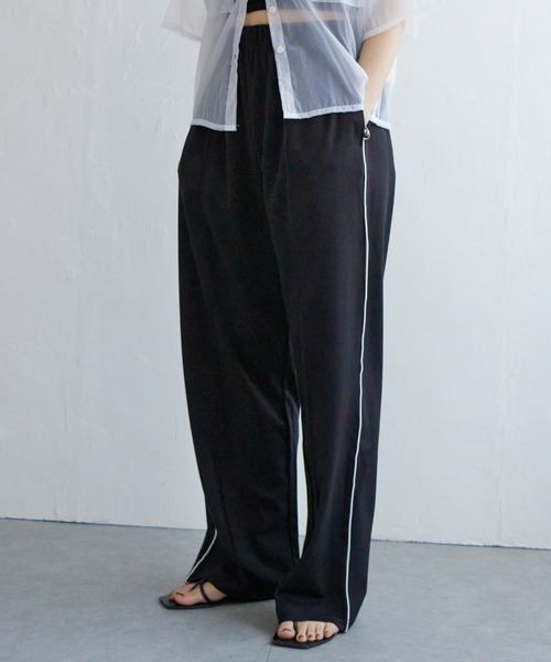 notch.（ノッチ）の「ユニセックストラックパンツ（スウェットパンツ・メンズ・ネイビー/ブラック/グレー・S/M）」の2枚目の写真