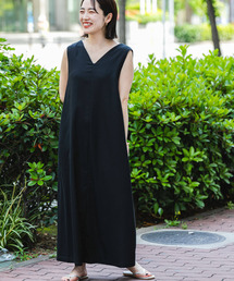 ITEMS URBANRESEARCH | コットンリネンVネックノースリワンピース(ワンピース)