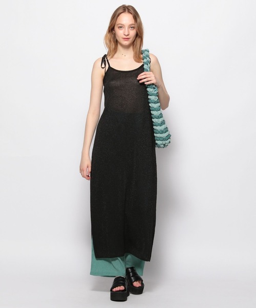 FOREVER 21（フォーエバー トゥエンティーワン）の「シアーニットキャミワンピース（ワンピース・レディース・ライトグリーン/ブラック/オフホワイト・FREE）」の22枚目の写真