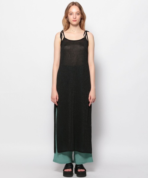 FOREVER 21（フォーエバー トゥエンティーワン）の「シアーニットキャミワンピース（ワンピース・レディース・ライトグリーン/ブラック/オフホワイト・FREE）」の13枚目の写真