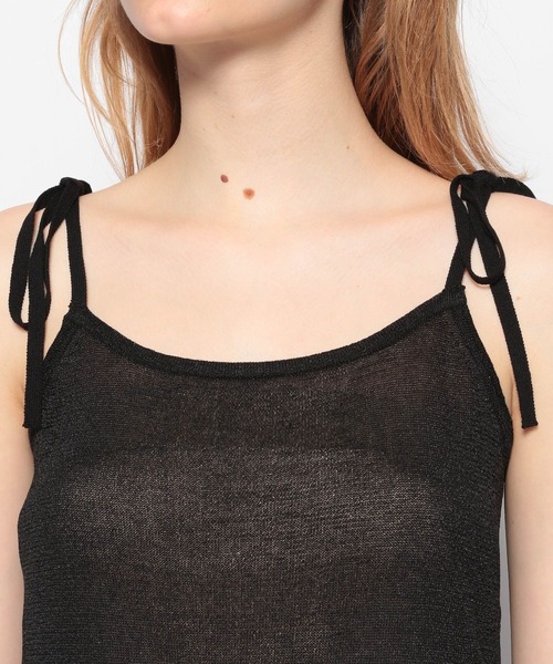 FOREVER 21（フォーエバー トゥエンティーワン）の「シアーニットキャミワンピース（ワンピース・レディース・ライトグリーン/ブラック/オフホワイト・FREE）」の8枚目の写真