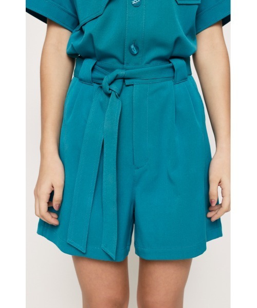 SLY（スライ）の「WIDE S/L ROMPERS ワイドスリーブ ロンパース オールインワン つなぎ ラクチン １枚（サロペット/オーバーオール・レディース・アイボリー/ブラック/ターコイズブルー・FREE）」の19枚目の写真