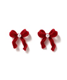 BEAMS BOY | BEAMS BOY / パール付き リボン イヤリング(ピアス（両耳用）)