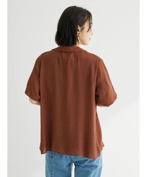【原価ぶっ壊し割引】リバースカラーのゆったりシャツ セール】ゆったり開襟シャツ（シャツ/ブラウス）｜Green Parks