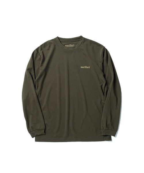 narifuri（ナリフリ）の「スーベニアドライロングTシャツ（Tシャツ/カットソー・メンズ・ホワイト/ブラック/ネイビー/カーキ/ワイン・MEDIUM/LARGE/SMALL）」の4枚目の写真