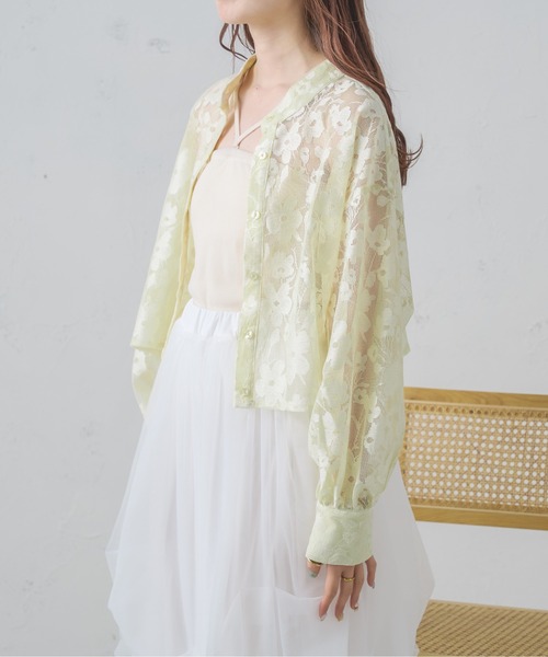 Ambre Neige（アンブルネージュ）の「２WAYレースバンドカラーシャツ／WEB/EC限定商品（シャツ/ブラウス・レディース・オフホワイト/アイボリー・FREE）」の21枚目の写真