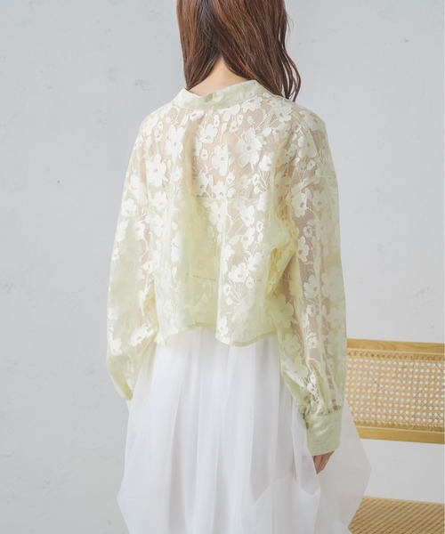 Ambre Neige（アンブルネージュ）の「２WAYレースバンドカラーシャツ／WEB/EC限定商品（シャツ/ブラウス・レディース・オフホワイト/アイボリー・FREE）」の22枚目の写真