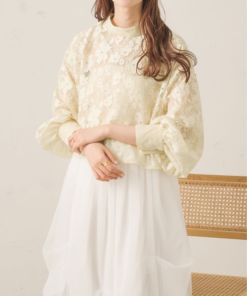 Ambre Neige（アンブルネージュ）の「２WAYレースバンドカラーシャツ／WEB/EC限定商品（シャツ/ブラウス・レディース・オフホワイト/アイボリー・FREE）」の11枚目の写真