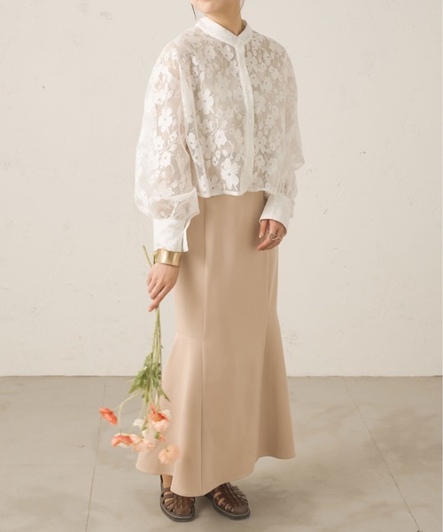 Ambre Neige（アンブルネージュ）の「２WAYレースバンドカラーシャツ／WEB/EC限定商品（シャツ/ブラウス・レディース・オフホワイト/アイボリー・FREE）」の7枚目の写真