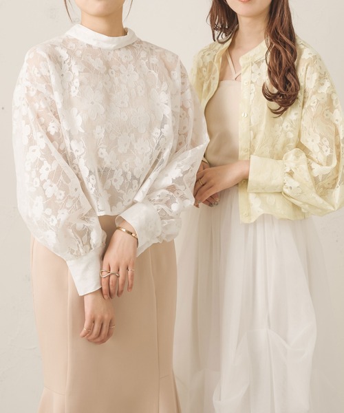 Ambre Neige（アンブルネージュ）の「２WAYレースバンドカラーシャツ／WEB/EC限定商品（シャツ/ブラウス・レディース・オフホワイト/アイボリー・FREE）」の14枚目の写真