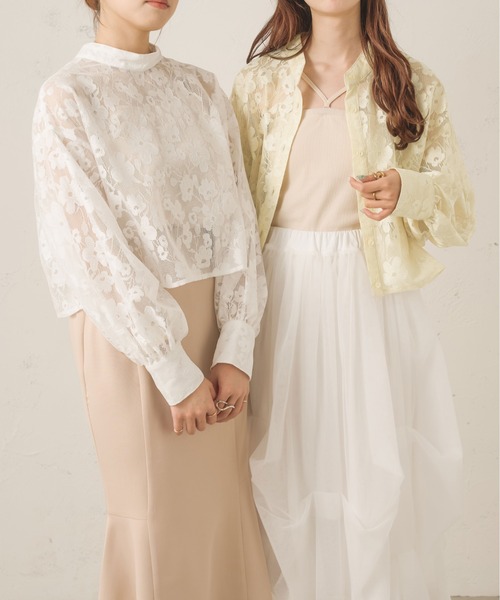 Ambre Neige（アンブルネージュ）の「２WAYレースバンドカラーシャツ／WEB/EC限定商品（シャツ/ブラウス・レディース・オフホワイト/アイボリー・FREE）」の15枚目の写真