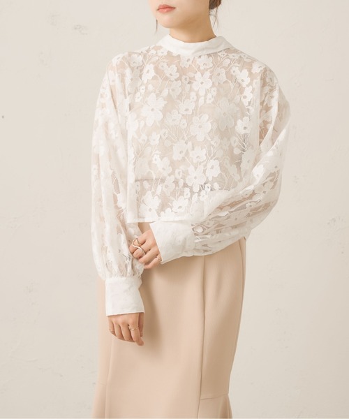 Ambre Neige（アンブルネージュ）の「２WAYレースバンドカラーシャツ／WEB/EC限定商品（シャツ/ブラウス・レディース・オフホワイト/アイボリー・FREE）」の6枚目の写真