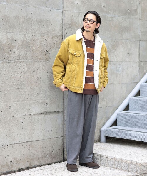 B:MING by BEAMS（ビーミングバイビームス）の「B:MING by BEAMS / モール ボーダー クルーネック ニット(キッズサイズ展開あり)（ニット/セーター・メンズ・ブラウン/ネイビー・SMALL/MEDIUM/LARGE/X-LARGE）」の5枚目の写真