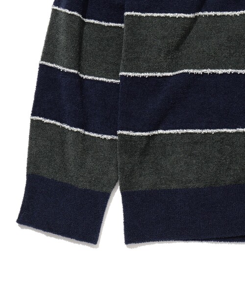 B:MING by BEAMS（ビーミングバイビームス）の「B:MING by BEAMS / モール ボーダー クルーネック ニット(キッズサイズ展開あり)（ニット/セーター・メンズ・ブラウン/ネイビー・SMALL/MEDIUM/LARGE/X-LARGE）」の14枚目の写真