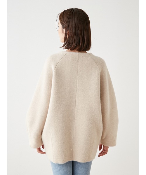 SNIDEL（スナイデル）の「Sustainableバイカラーニットブルゾン（ブルゾン・レディース・ライトベージュ/グリーン/モカ・FREE）」の5枚目の写真