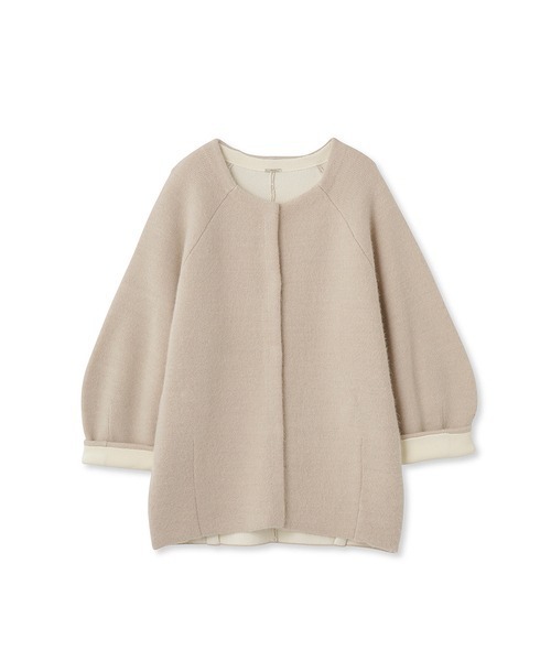 SNIDEL（スナイデル）の「Sustainableバイカラーニットブルゾン（ブルゾン・レディース・ライトベージュ/グリーン/モカ・FREE）」の19枚目の写真