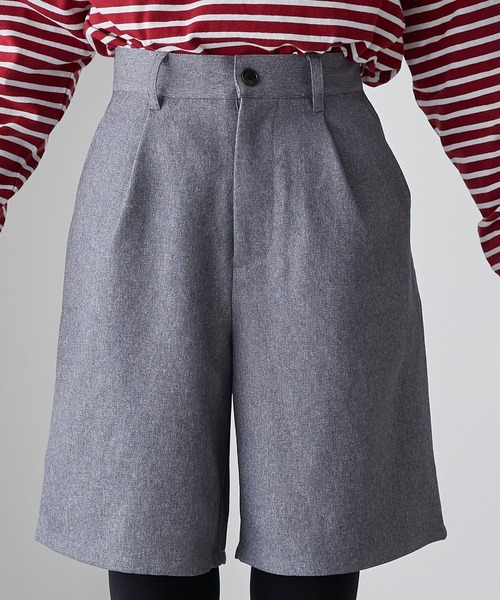 BONLECILL(ボンルシール)の「【セットアップ対応】 クラシックハイウエストタックショートパンツ(その他パンツ・レディース・ブラック/ブラック系1/ネイビー/チャコールグレー/ブラウン系1/ブラウン系2・L/M)」の7枚目の写真